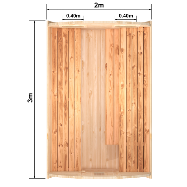 Fasssauna / Gartensauna / Banja / Round 3,0 m